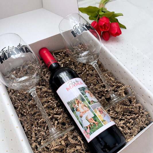 Pack Wine 'Mamá 3 fotos'
