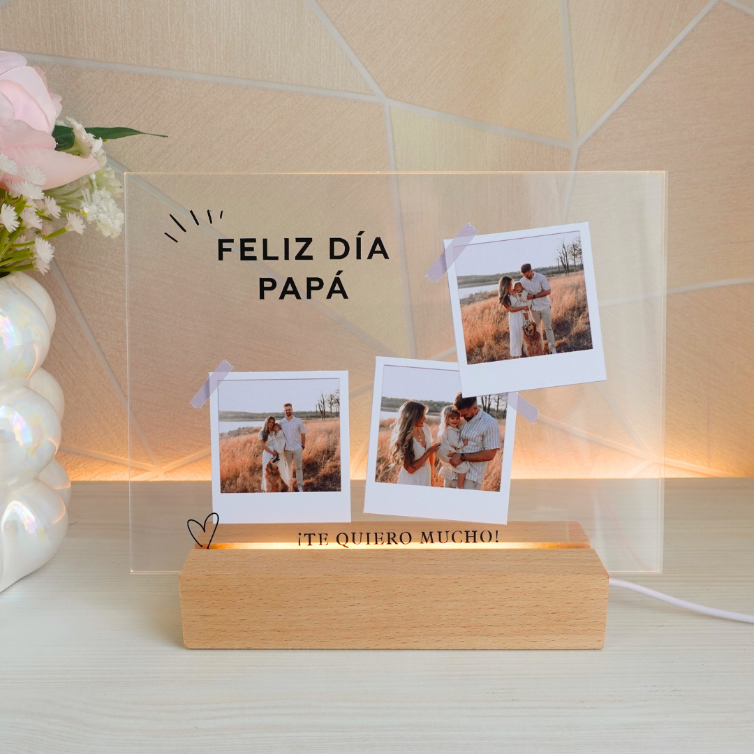 Lámpara 'Papá 3 Fotos'