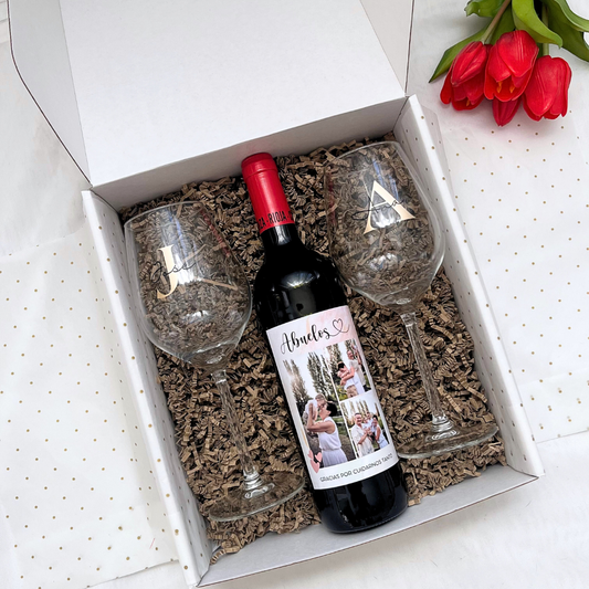 Pack Wine 'Abuelos 3 fotos'