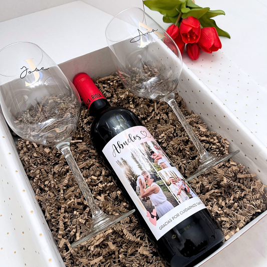 Pack Wine 'Abuelos 3 fotos'