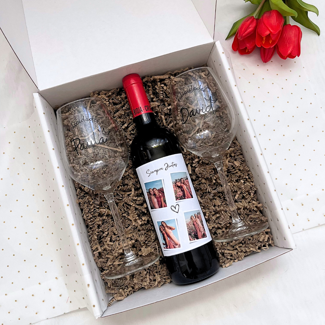 Pack Wine 'Amigos 4 fotos'