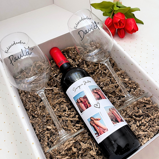 Pack Wine 'Amigos 4 fotos'