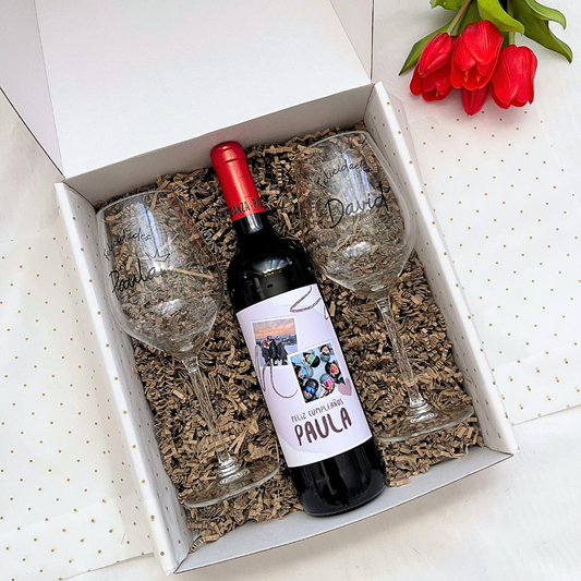 Pack Wine 'Felicidades Morado'