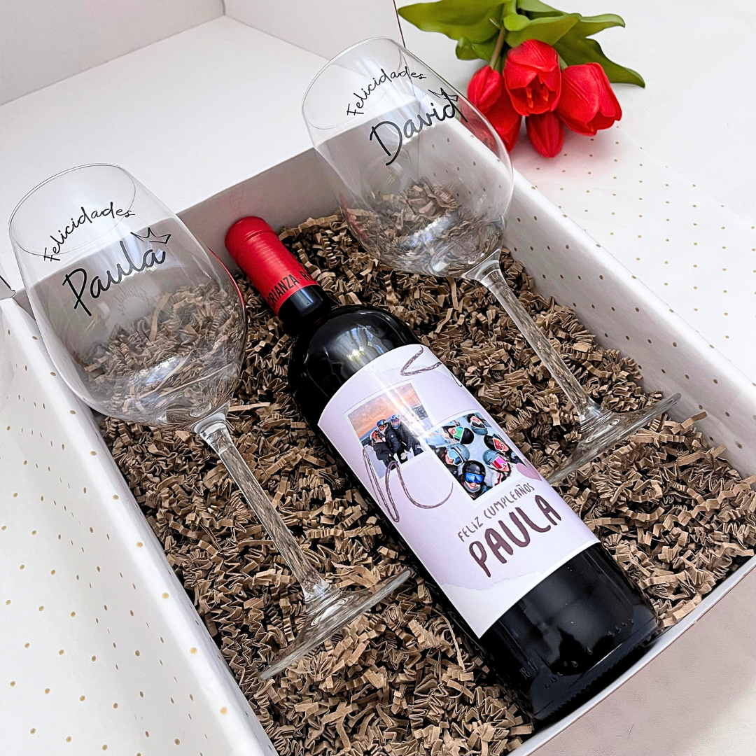 Pack Wine 'Felicidades Morado'