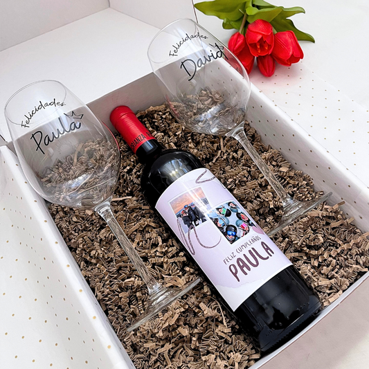 Pack Wine 'Felicidades Morado'