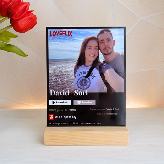 Placa 'Loveflix'