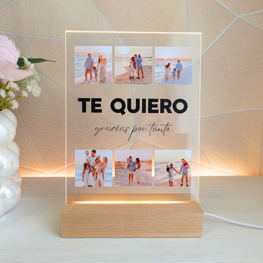 Lámpara 'Te Quiero 6 fotos'