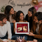 Cuadro 'Felicidades Dorado'