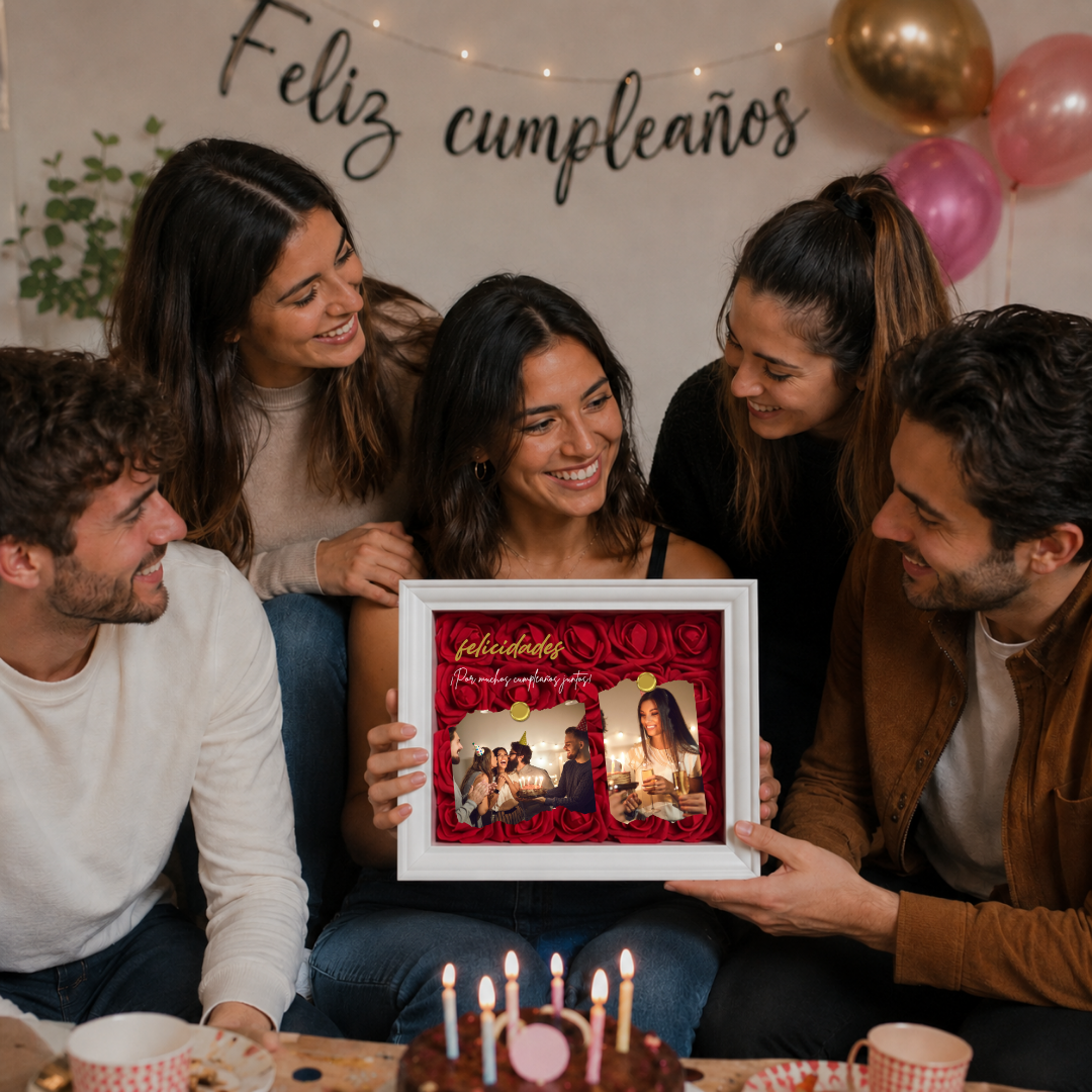 Cuadro 'Felicidades Dorado'