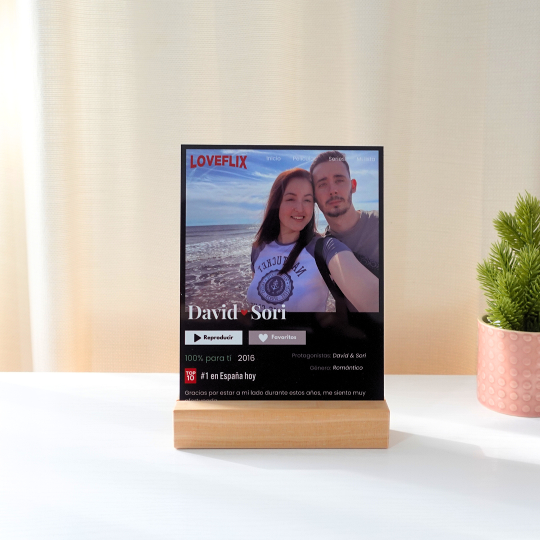 Placa 'Loveflix'