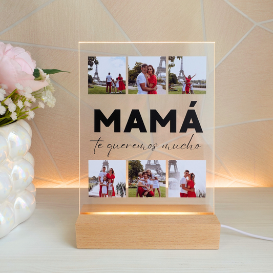 Lámpara 'Mamá 6 Fotos'