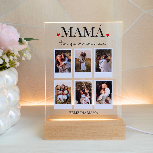 Lámpara 'Polaroid Mamá 6 Fotos'