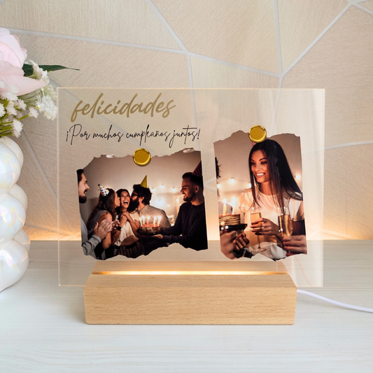 Lámpara 'Felicidades Dorado'