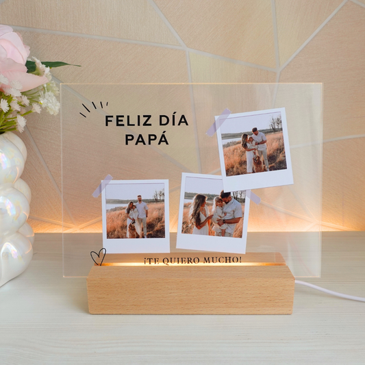 Lámpara 'Papá 3 Fotos'